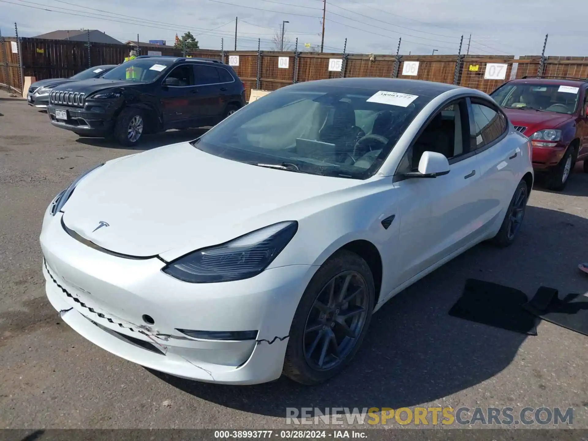 2 Photograph of a damaged car 5YJ3E1EB4PF599673 TESLA MODEL 3 2023