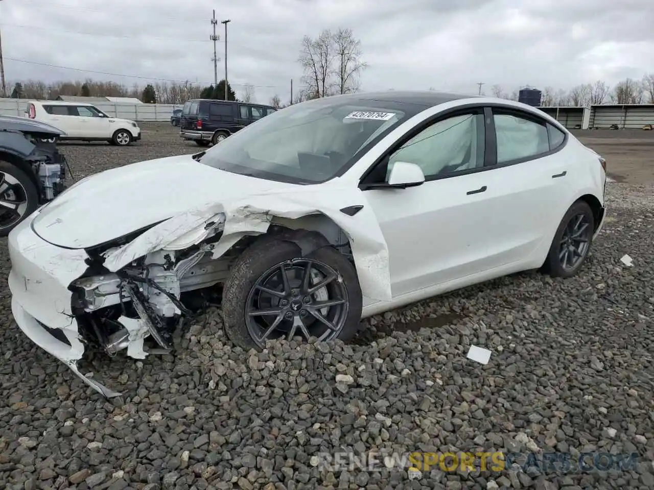 1 Photograph of a damaged car 5YJ3E1EB7PF628776 TESLA MODEL 3 2023