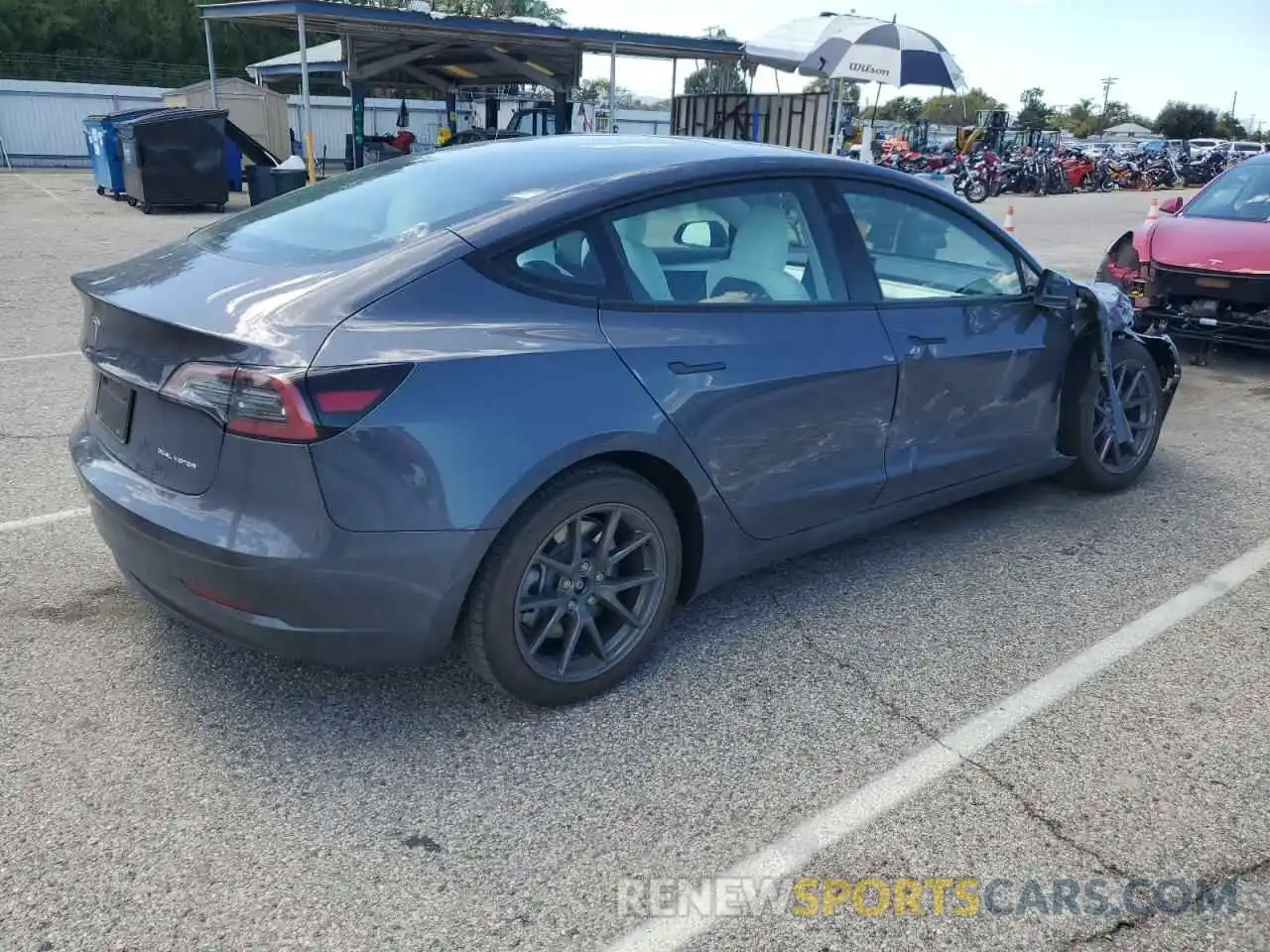 3 Photograph of a damaged car 5YJ3E1EB9PF703493 TESLA MODEL 3 2023