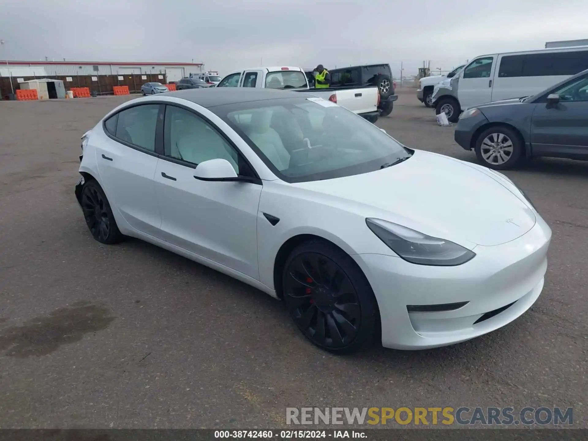 1 Photograph of a damaged car 5YJ3E1EC0PF382503 TESLA MODEL 3 2023