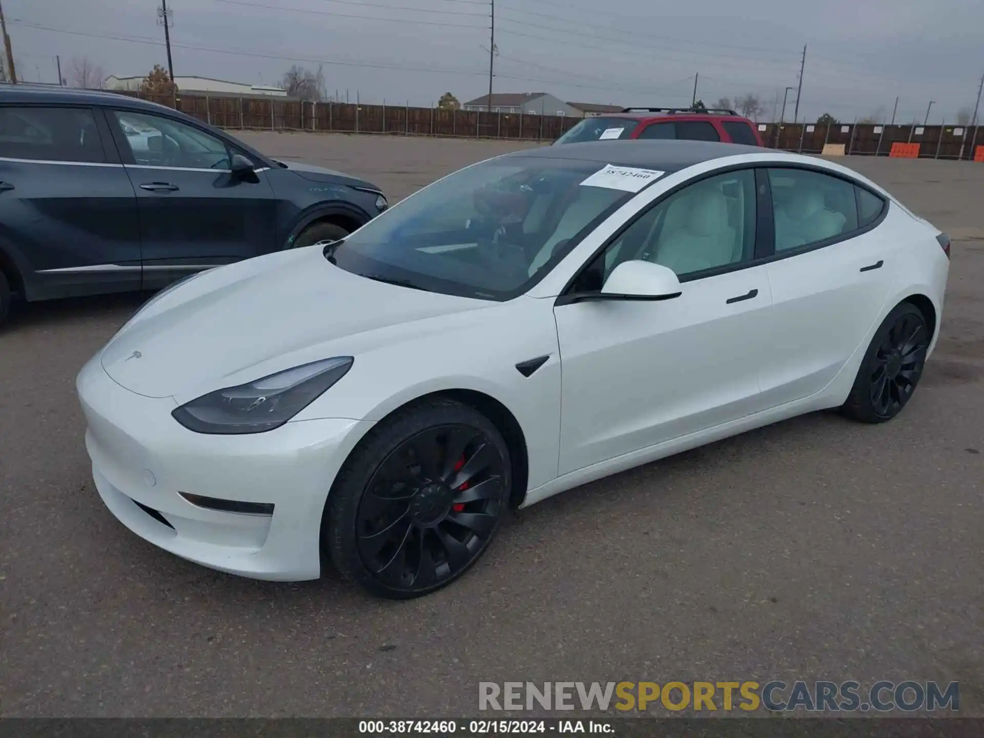 2 Photograph of a damaged car 5YJ3E1EC0PF382503 TESLA MODEL 3 2023