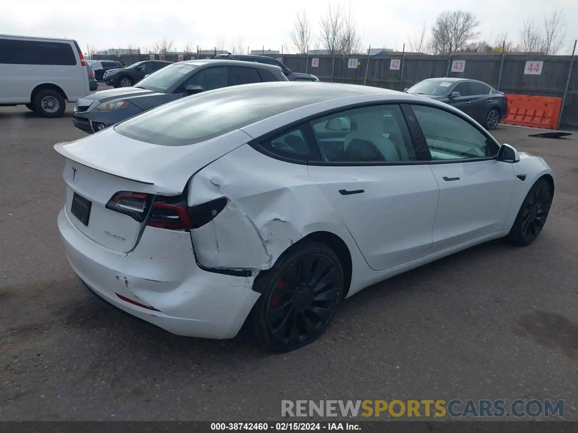 4 Photograph of a damaged car 5YJ3E1EC0PF382503 TESLA MODEL 3 2023