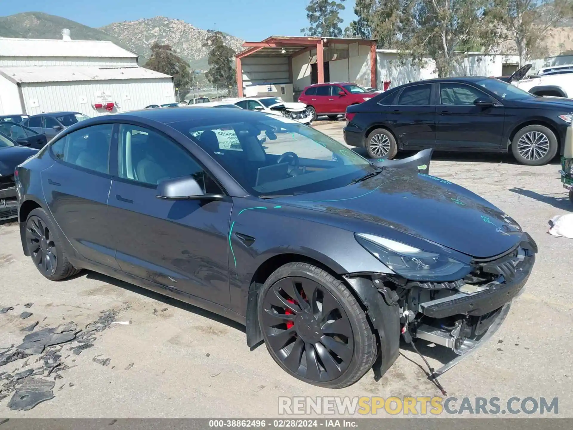 1 Photograph of a damaged car 5YJ3E1EC1PF467625 TESLA MODEL 3 2023