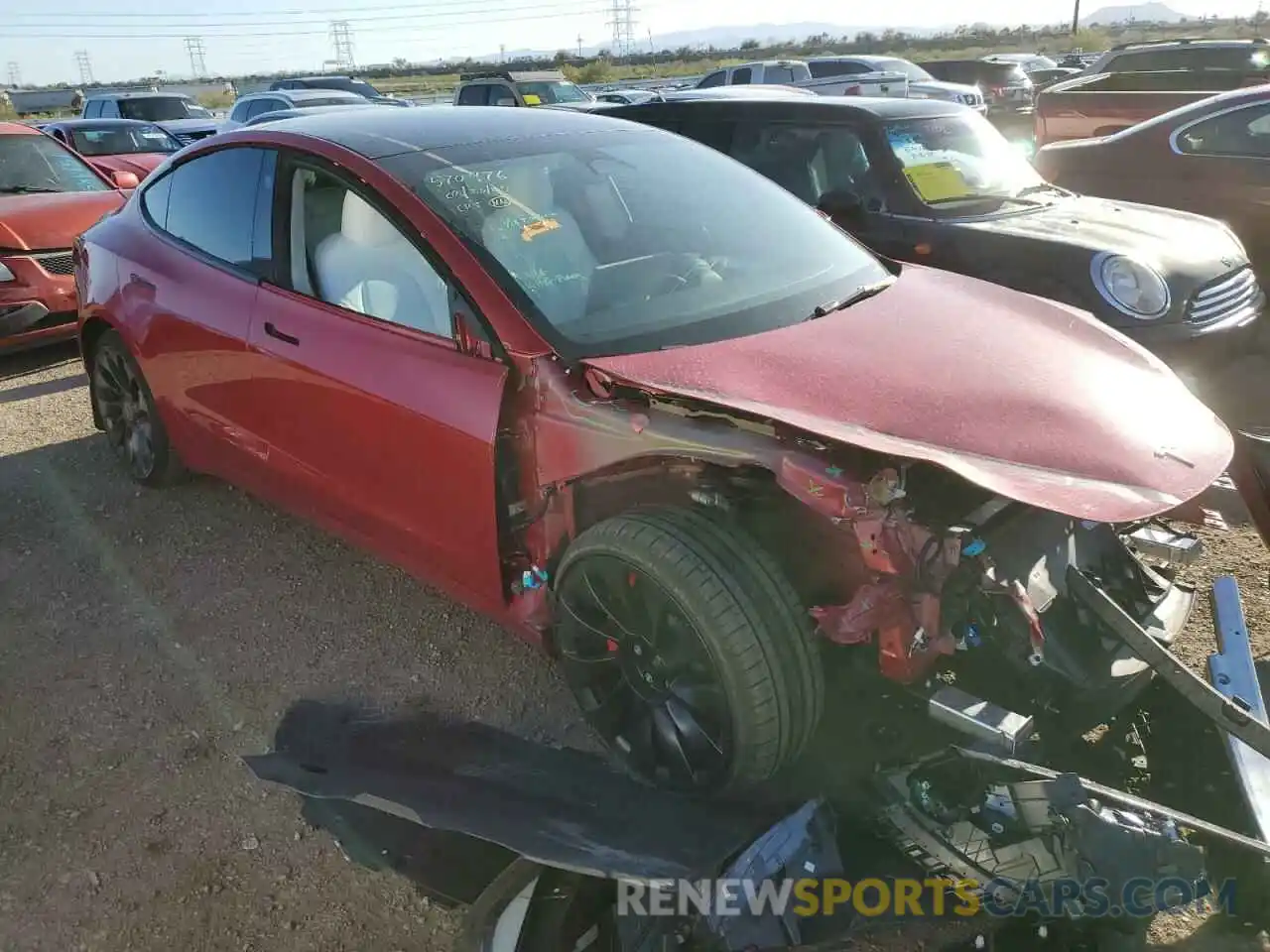 4 Photograph of a damaged car 5YJ3E1EC1PF712133 TESLA MODEL 3 2023