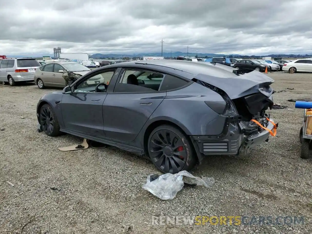 2 Photograph of a damaged car 5YJ3E1EC4PF509740 TESLA MODEL 3 2023