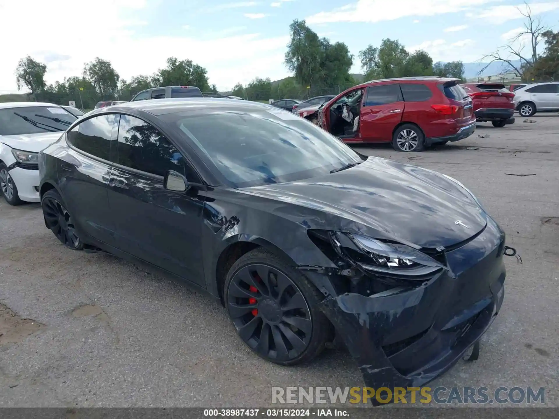 1 Photograph of a damaged car 5YJ3E1EC5PF588836 TESLA MODEL 3 2023