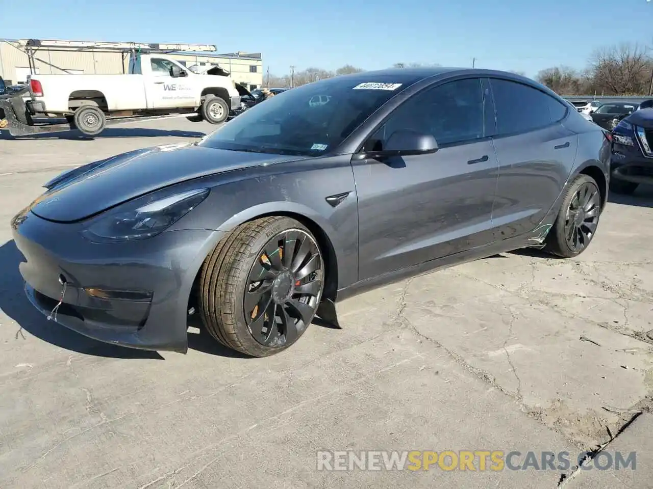 1 Photograph of a damaged car 5YJ3E1EC7PF510820 TESLA MODEL 3 2023