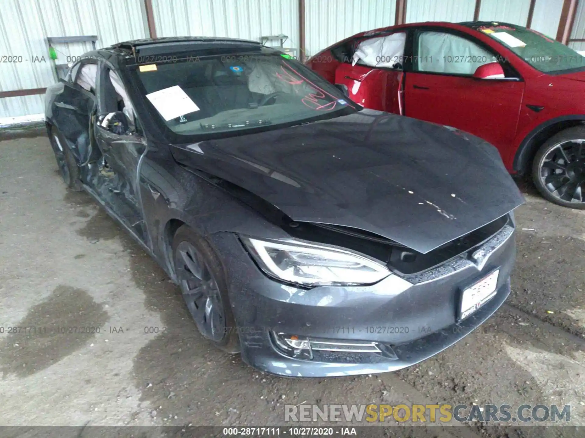 1 Photograph of a damaged car 5YJSA1E20KF305492 TESLA MODEL S 2019