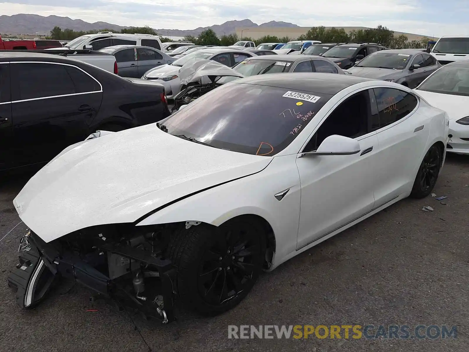 2 Photograph of a damaged car 5YJSA1E20KF331087 TESLA MODEL S 2019