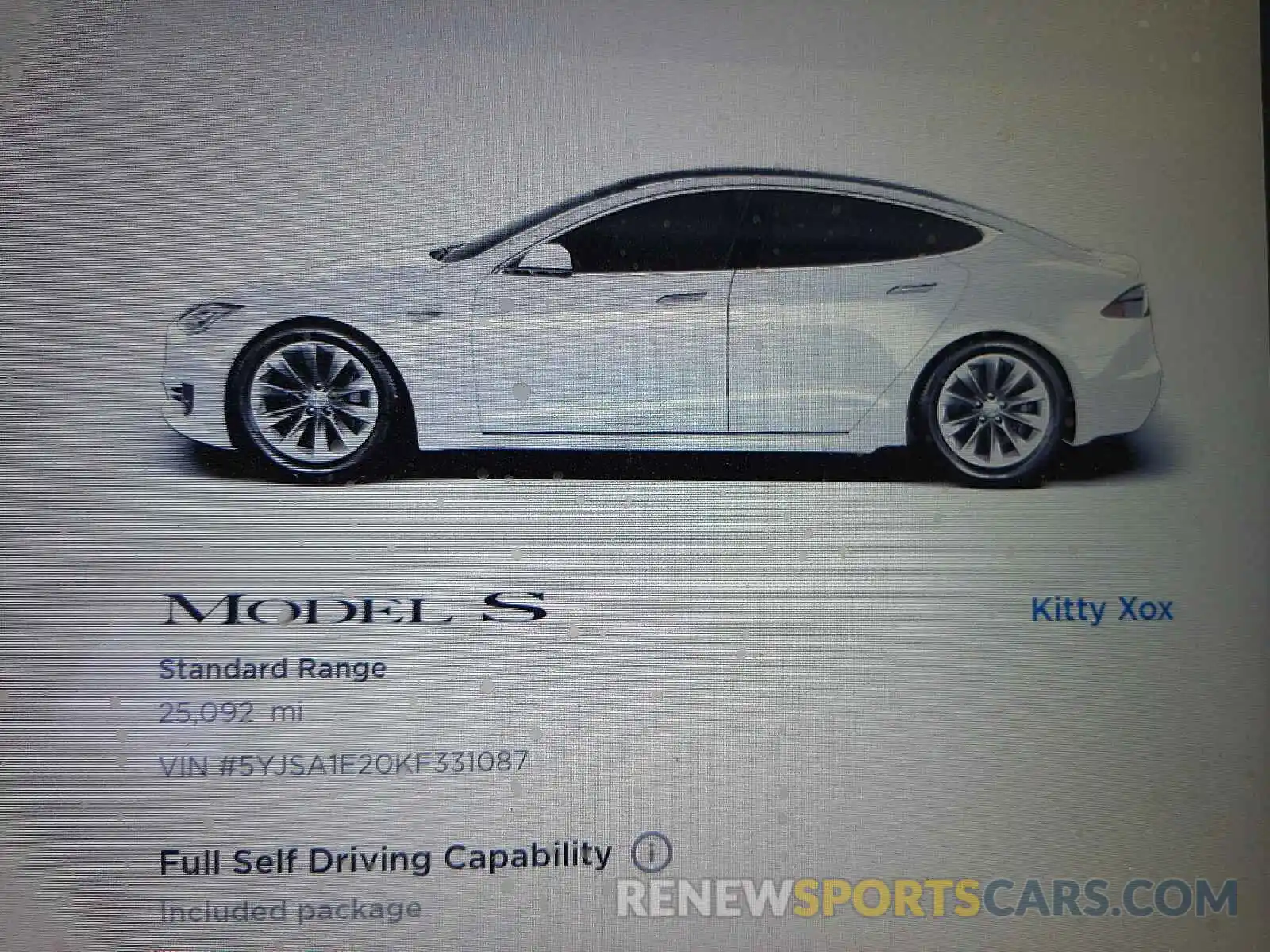 8 Photograph of a damaged car 5YJSA1E20KF331087 TESLA MODEL S 2019