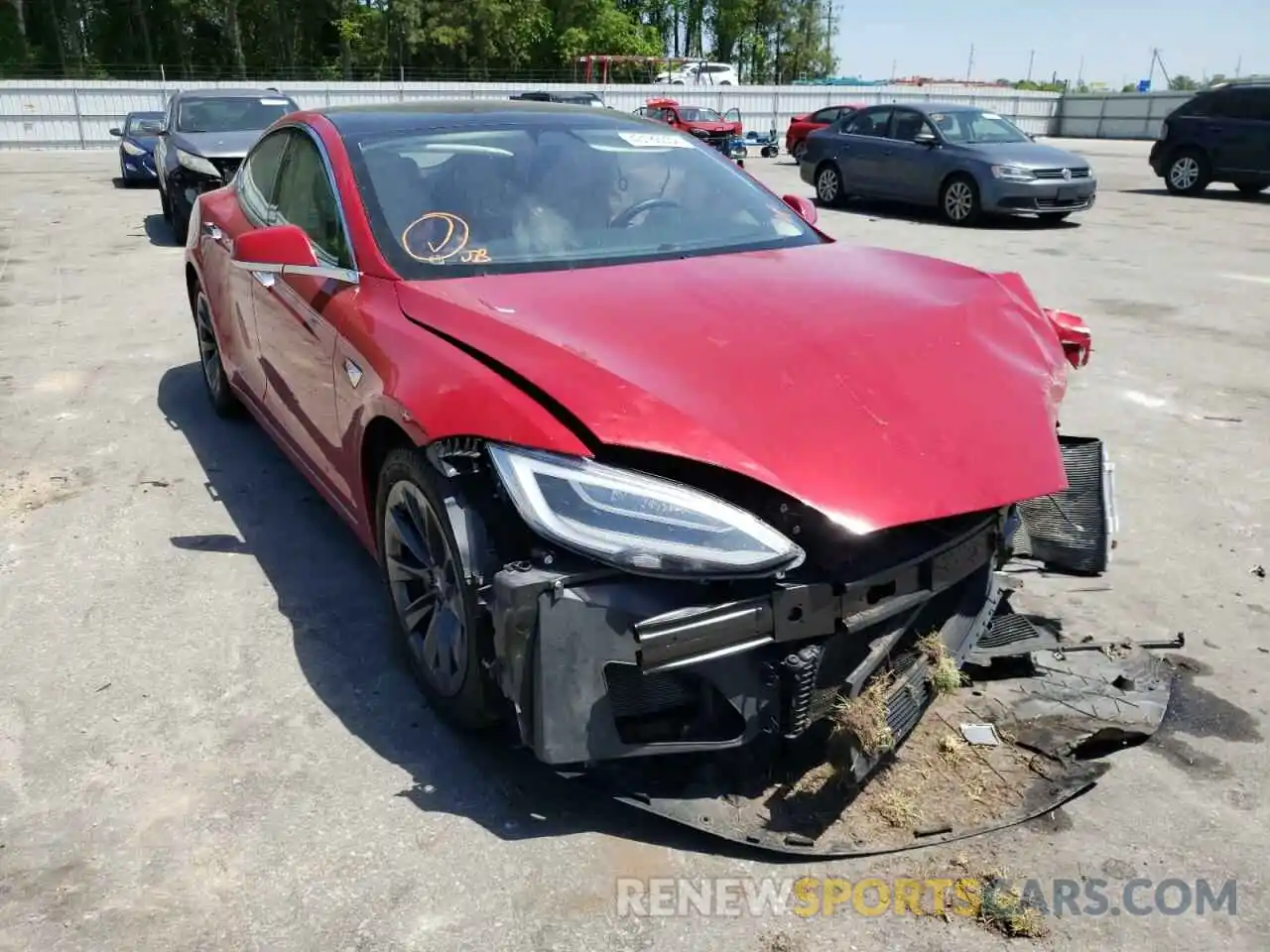 1 Photograph of a damaged car 5YJSA1E20KF333244 TESLA MODEL S 2019