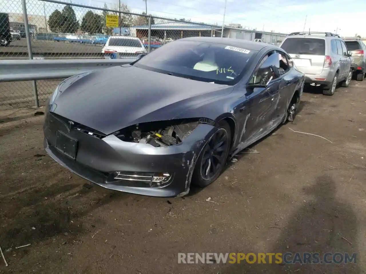 2 Photograph of a damaged car 5YJSA1E21KF306103 TESLA MODEL S 2019