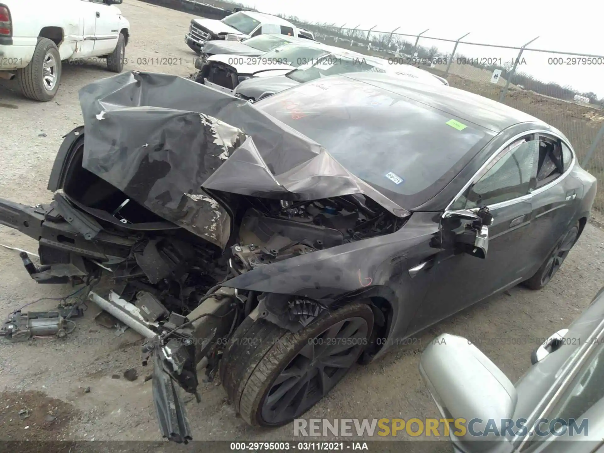 2 Photograph of a damaged car 5YJSA1E21KF311690 TESLA MODEL S 2019