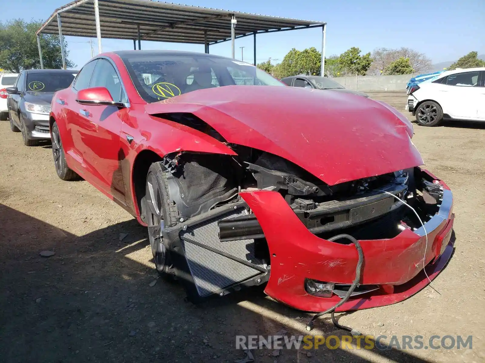 1 Photograph of a damaged car 5YJSA1E22KF307065 TESLA MODEL S 2019