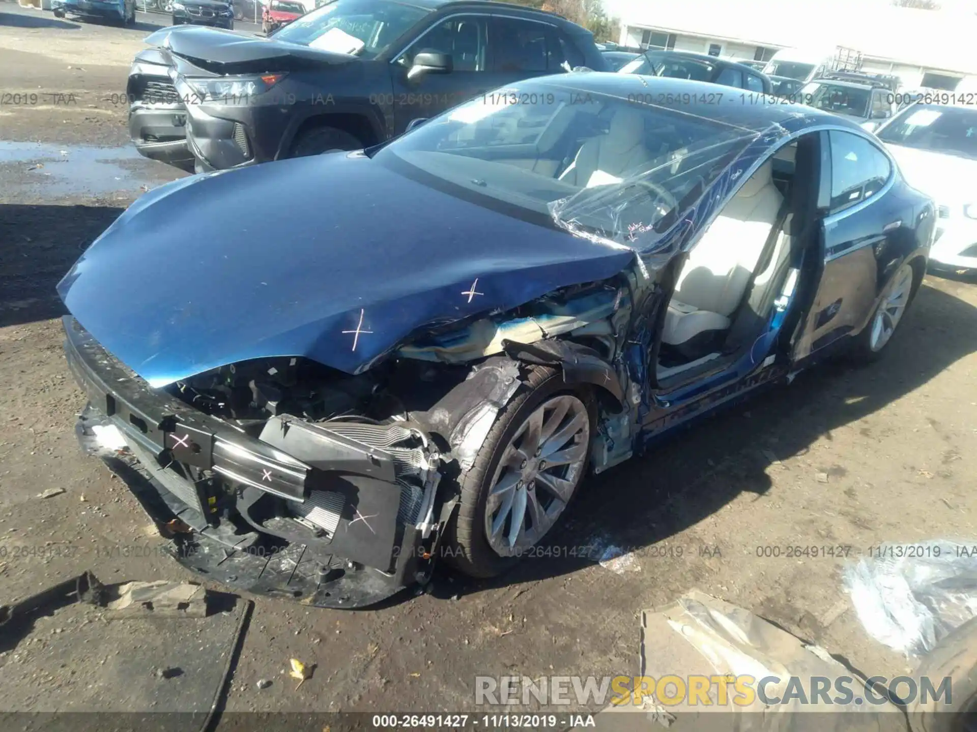 2 Photograph of a damaged car 5YJSA1E23KF337224 TESLA MODEL S 2019