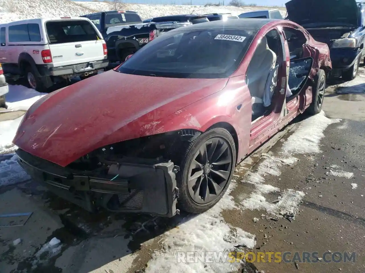 2 Photograph of a damaged car 5YJSA1E24KF337426 TESLA MODEL S 2019