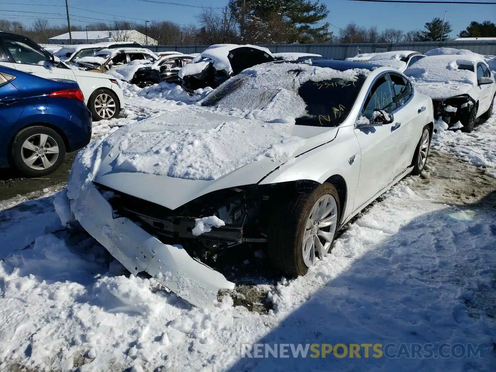 2 Photograph of a damaged car 5YJSA1E25KF334986 TESLA MODEL S 2019