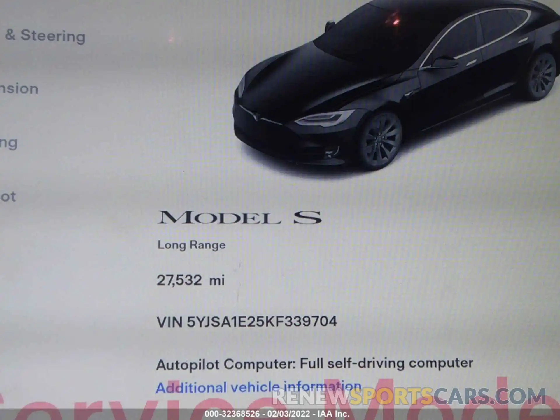 7 Фотография поврежденного автомобиля 5YJSA1E25KF339704 TESLA MODEL S 2019