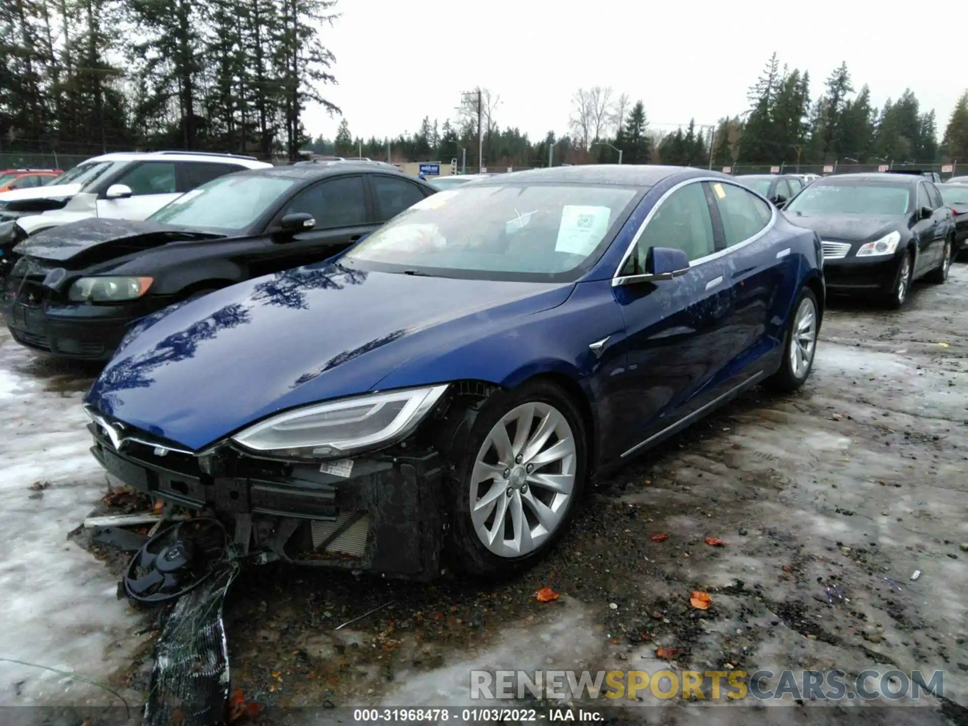 2 Photograph of a damaged car 5YJSA1E27KF307286 TESLA MODEL S 2019