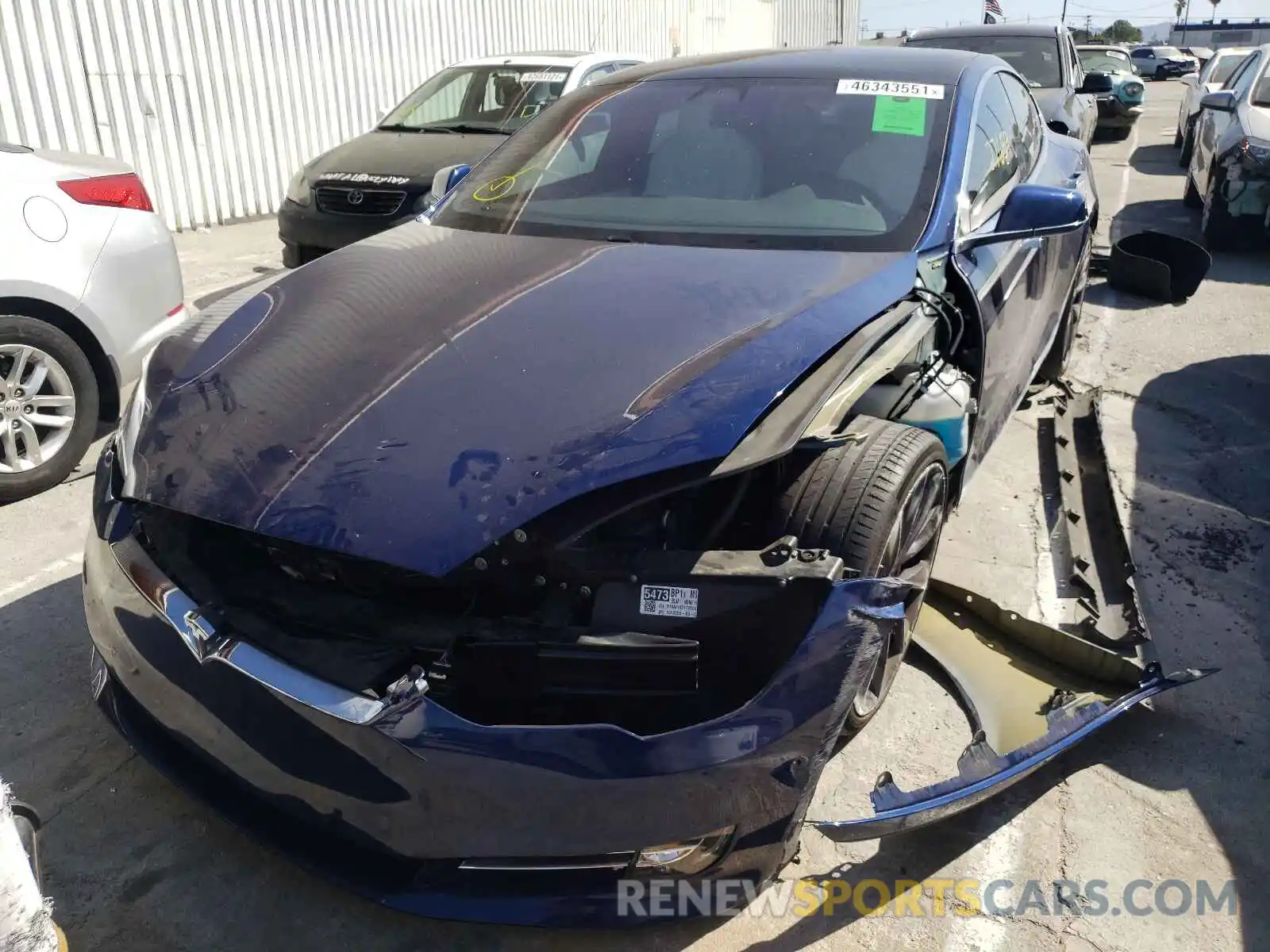 9 Photograph of a damaged car 5YJSA1E2XKF302180 TESLA MODEL S 2019