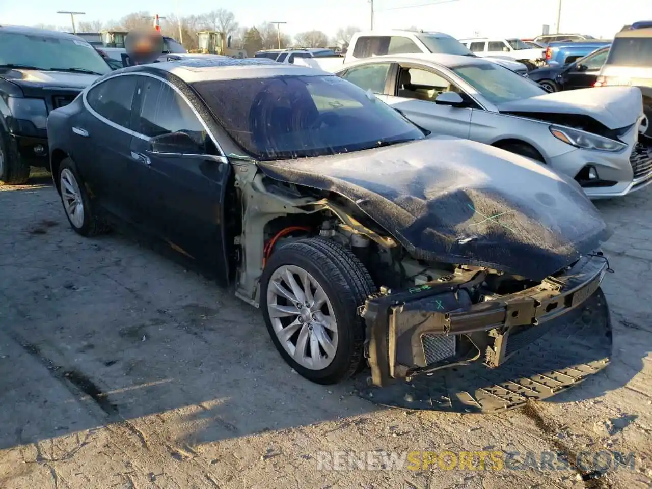 1 Photograph of a damaged car 5YJSA1E2XKF305578 TESLA MODEL S 2019