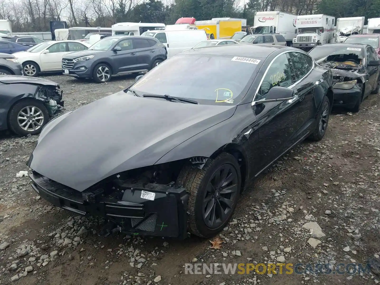 2 Photograph of a damaged car 5YJSA1E2XKF332764 TESLA MODEL S 2019