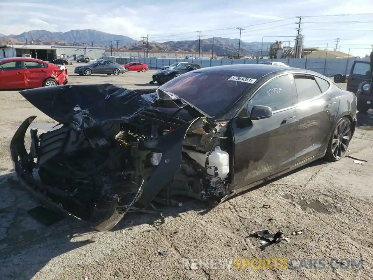 2 Photograph of a damaged car 5YJSA1E2XKF335082 TESLA MODEL S 2019