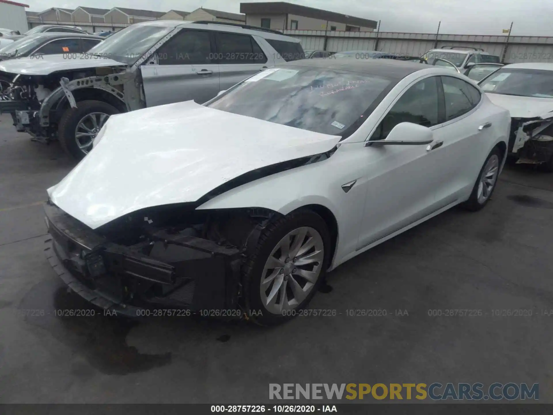 2 Photograph of a damaged car 5YJSA1E2XKF344705 TESLA MODEL S 2019