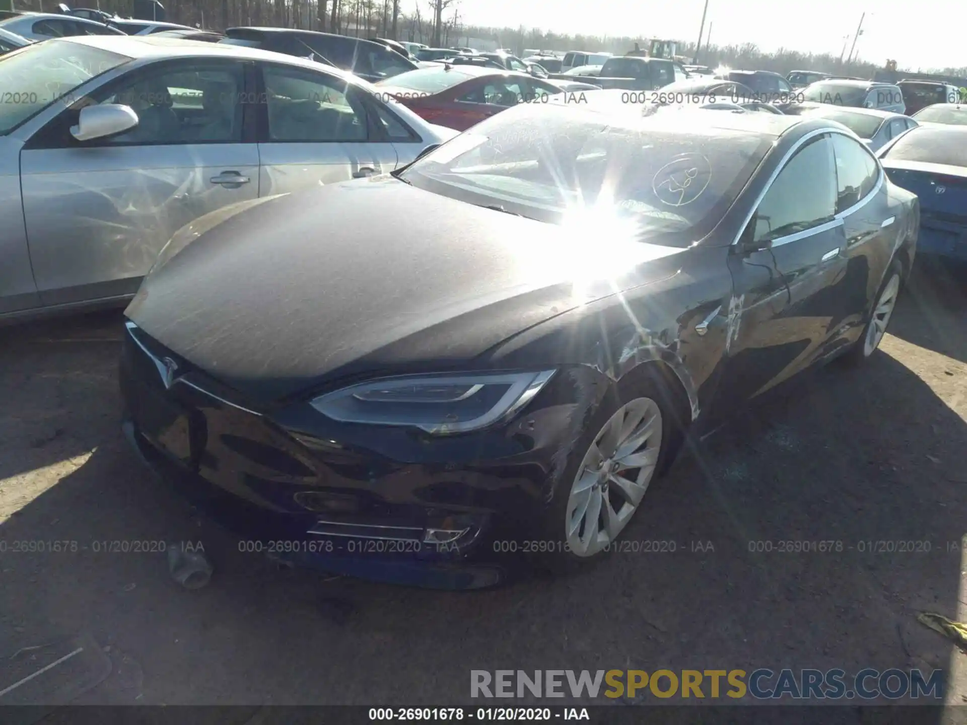 2 Photograph of a damaged car 5YJSA1E40KF338963 TESLA MODEL S 2019