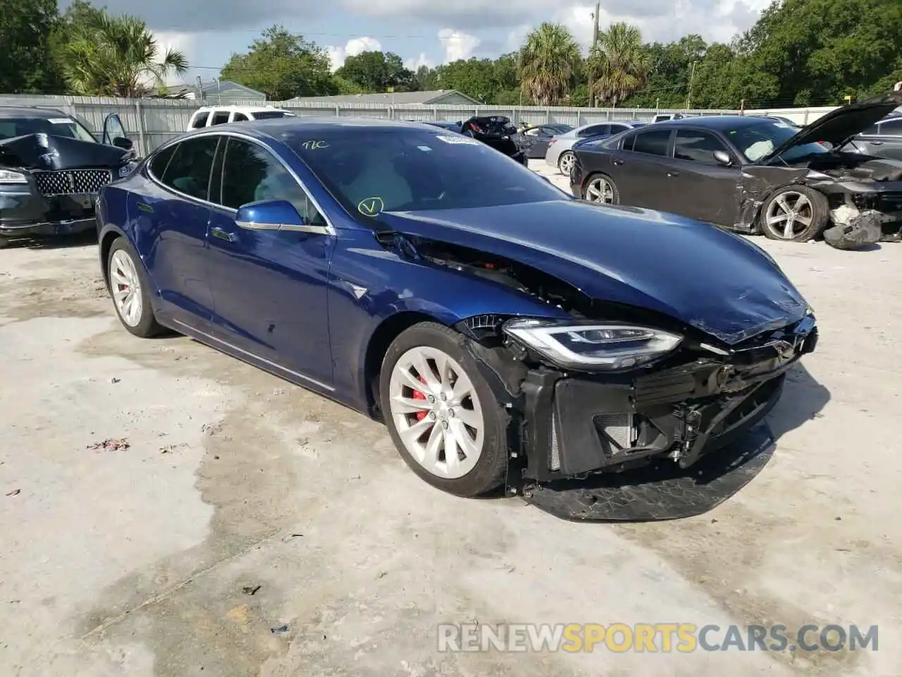 1 Photograph of a damaged car 5YJSA1E41KF308046 TESLA MODEL S 2019