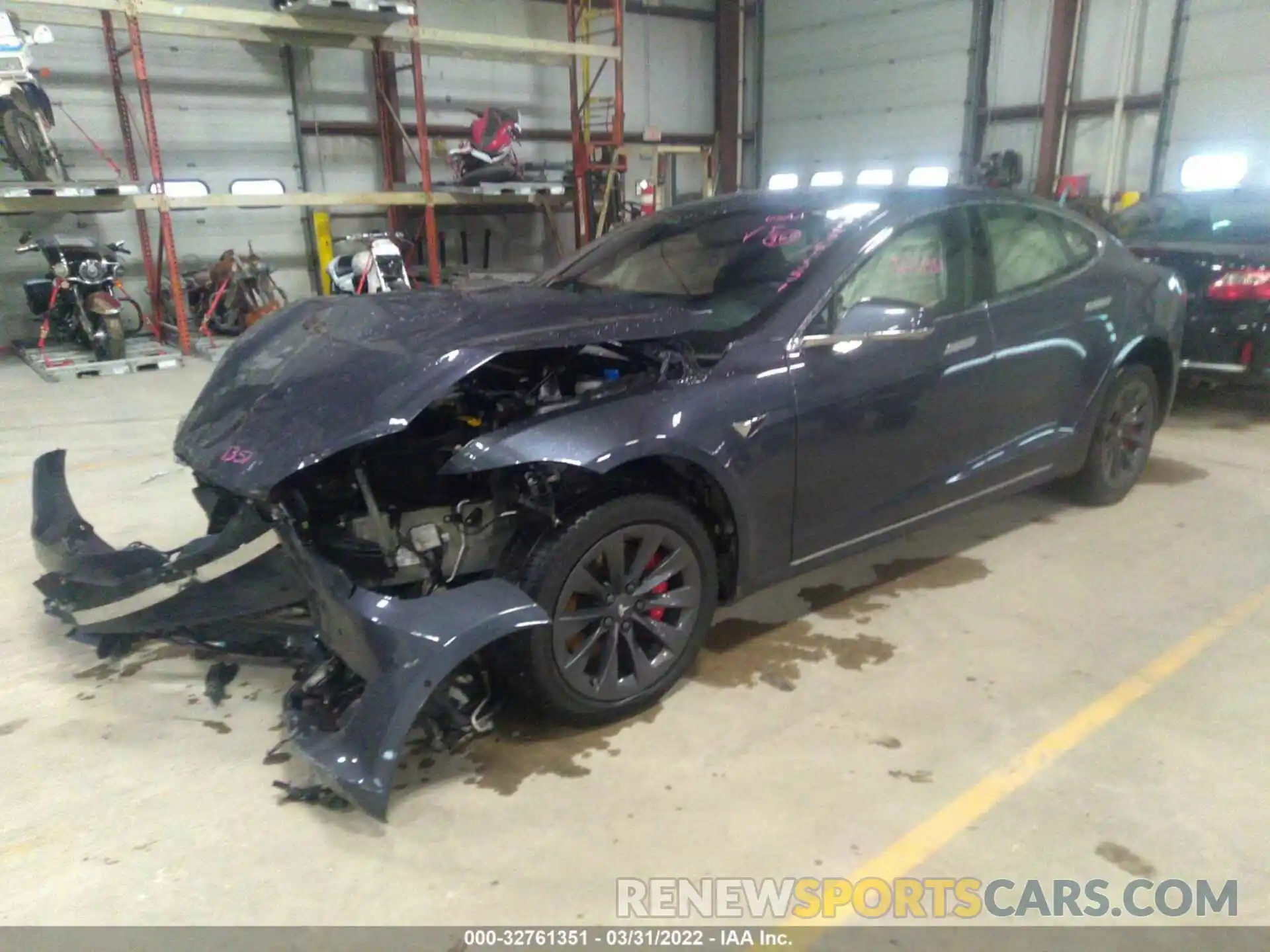 2 Photograph of a damaged car 5YJSA1E41KF331990 TESLA MODEL S 2019