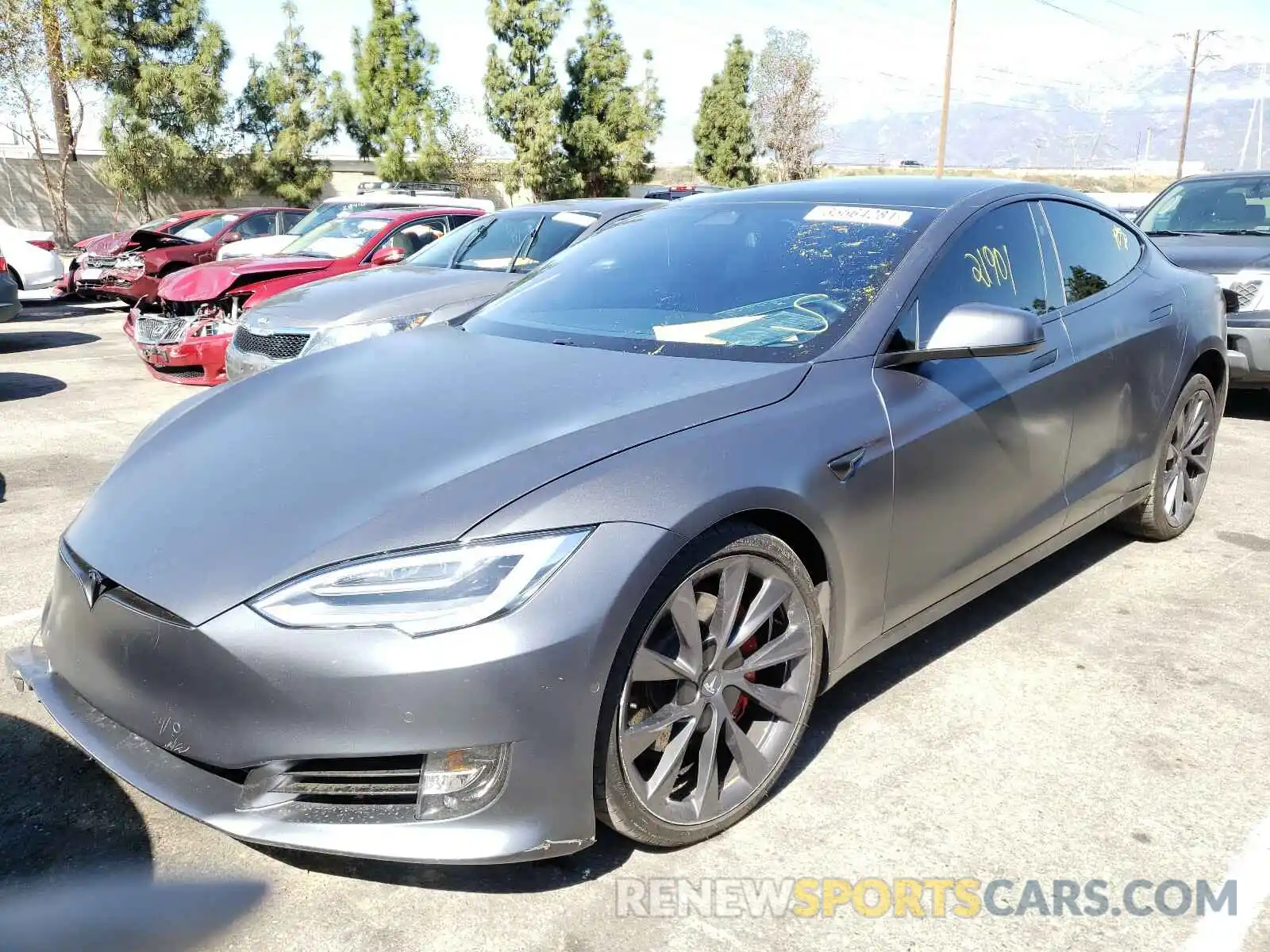 2 Photograph of a damaged car 5YJSA1E43KF330758 TESLA MODEL S 2019