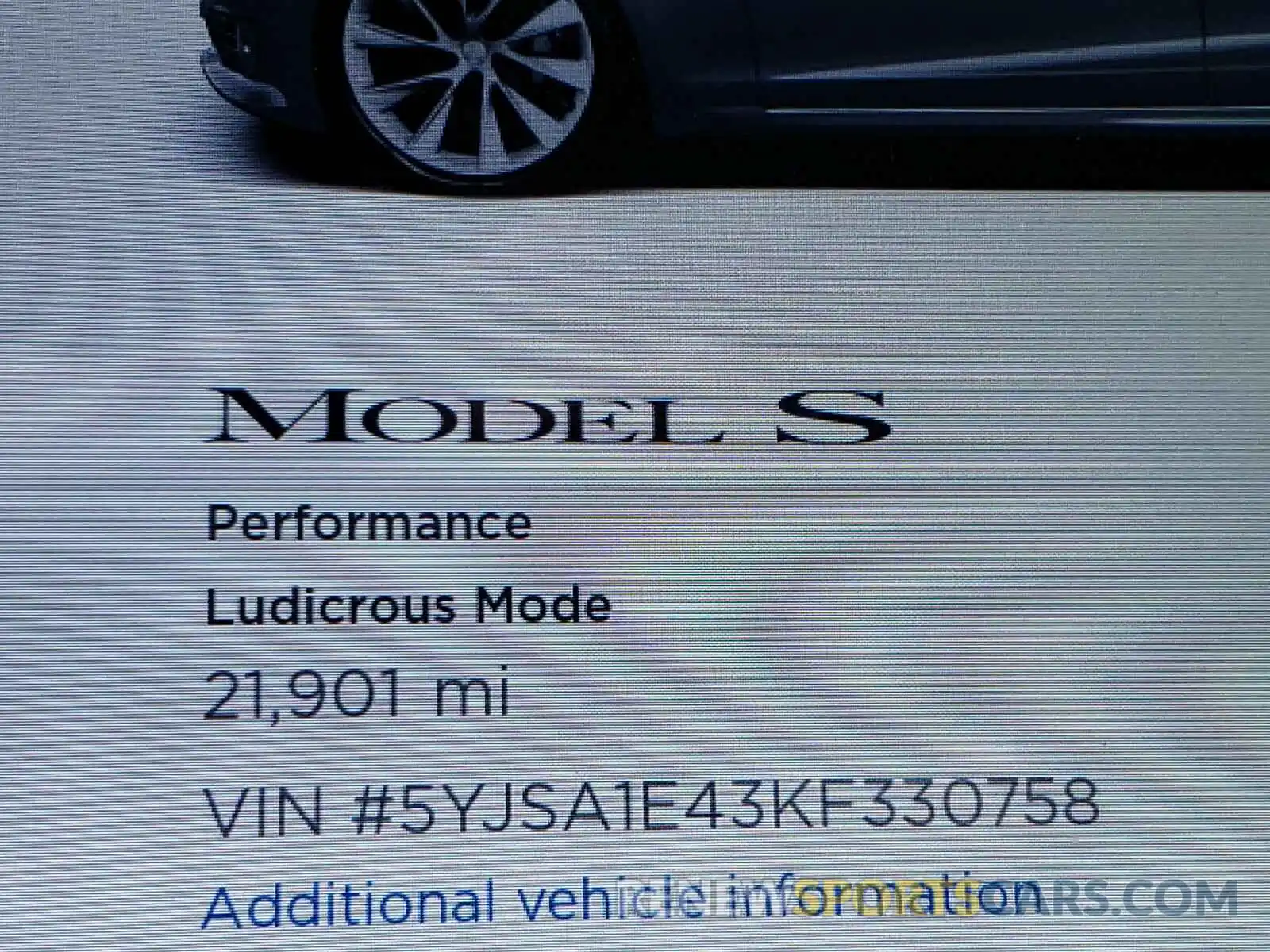 8 Фотография поврежденного автомобиля 5YJSA1E43KF330758 TESLA MODEL S 2019