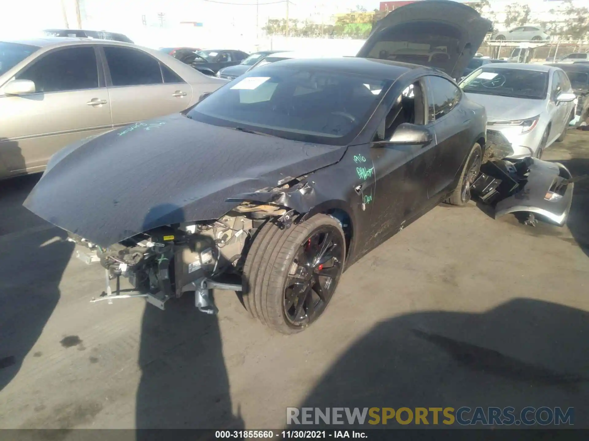 2 Photograph of a damaged car 5YJSA1E44KF331241 TESLA MODEL S 2019