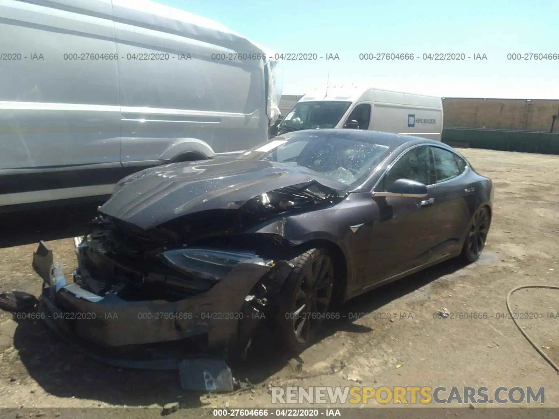 2 Photograph of a damaged car 5YJSA1E44KF332731 TESLA MODEL S 2019