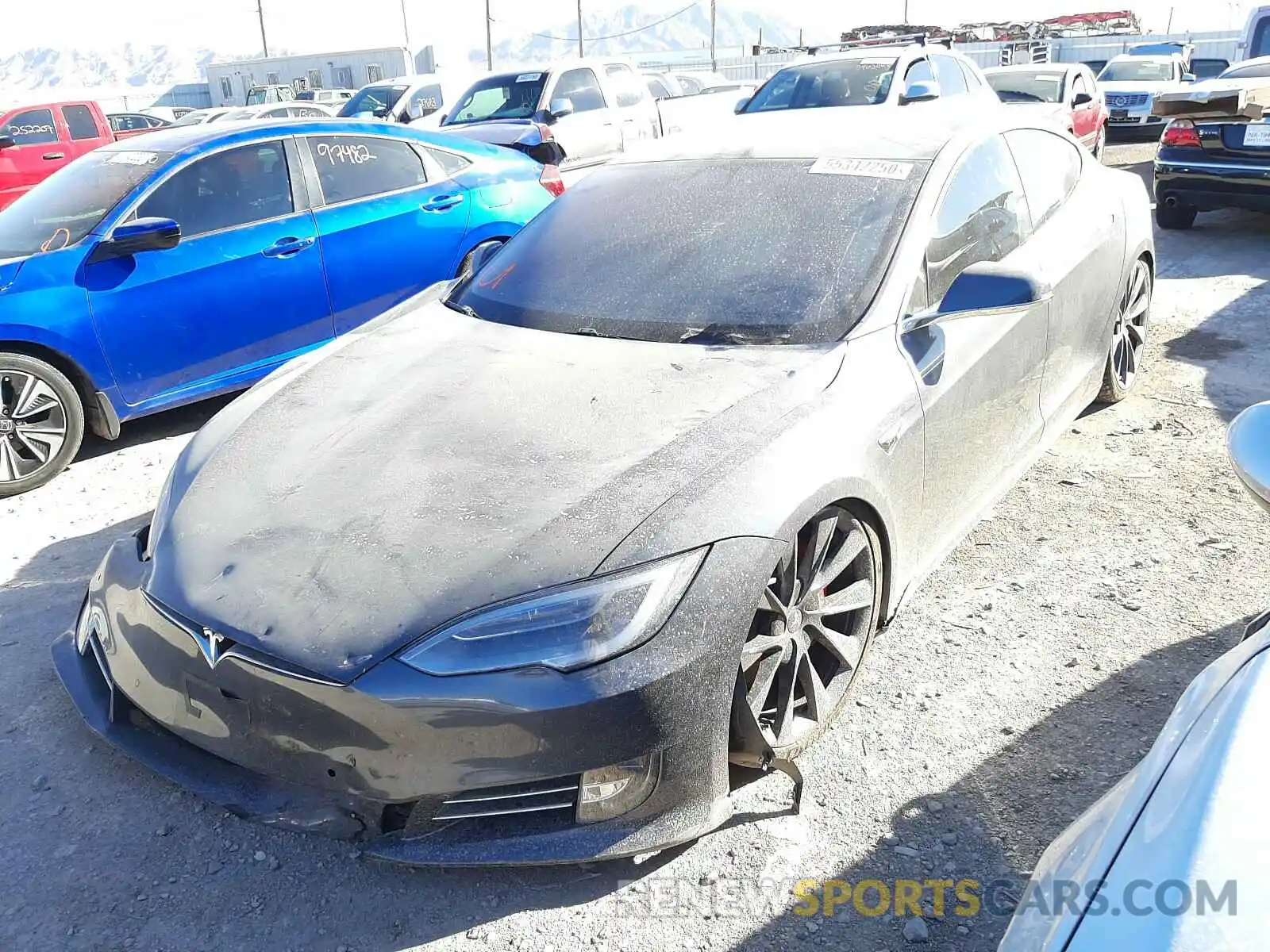 2 Photograph of a damaged car 5YJSA1E44KF337833 TESLA MODEL S 2019