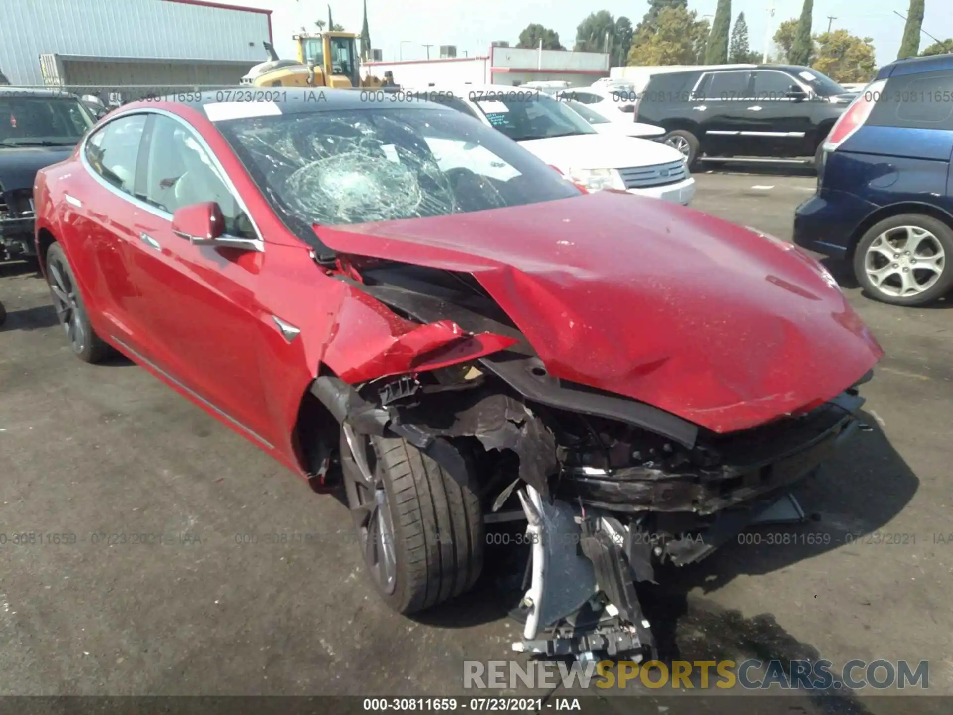 1 Photograph of a damaged car 5YJSA1E44KF349027 TESLA MODEL S 2019