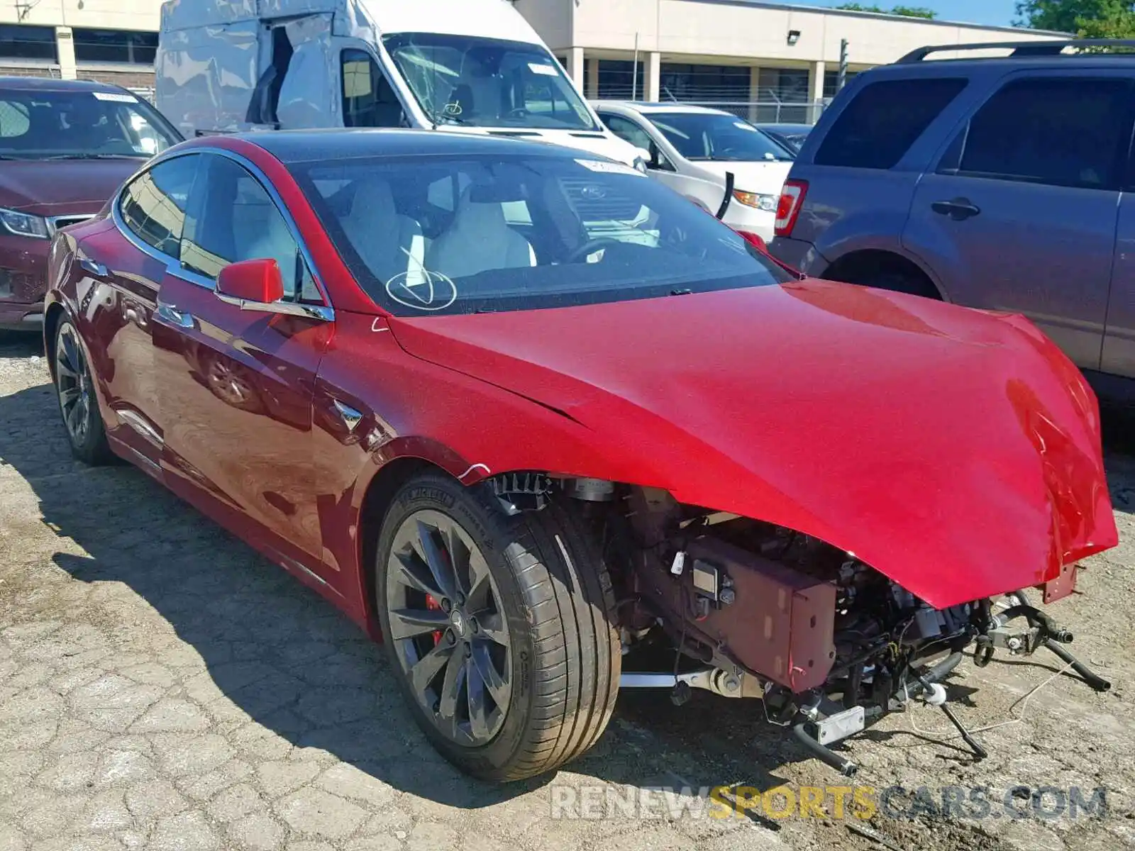 1 Photograph of a damaged car 5YJSA1E45KF330826 TESLA MODEL S 2019