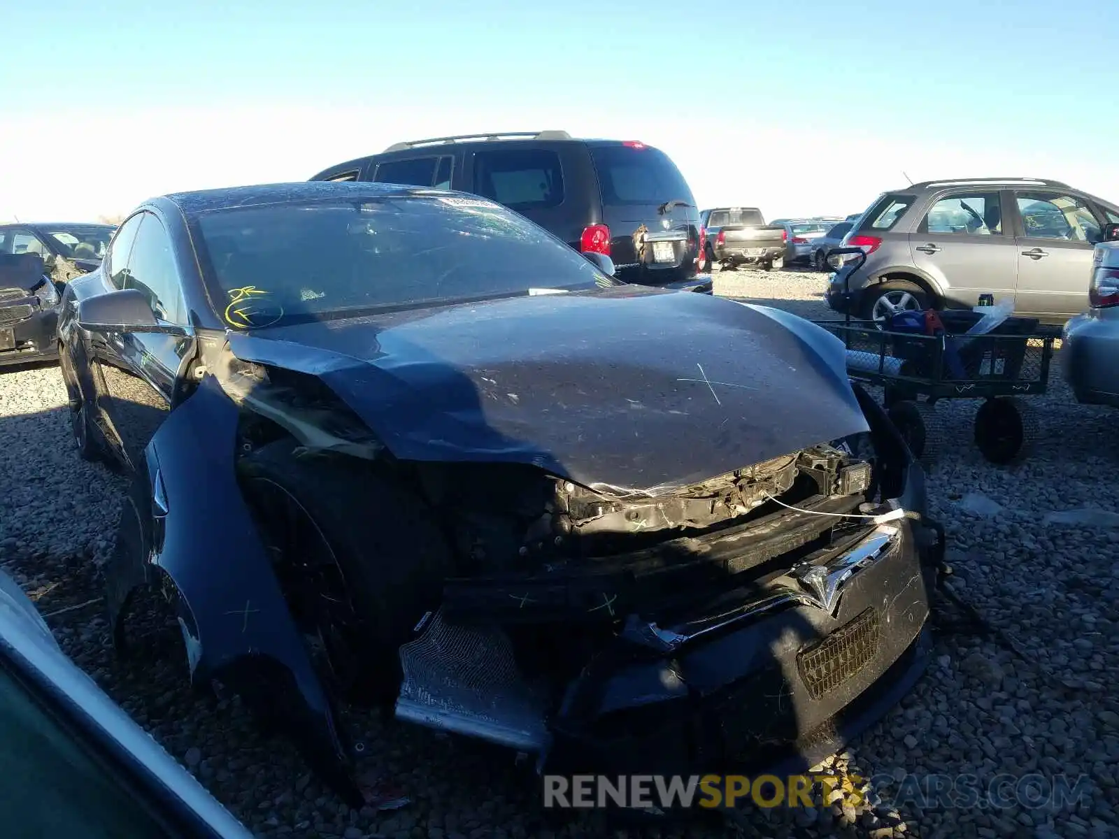 1 Photograph of a damaged car 5YJSA1E46KF300301 TESLA MODEL S 2019