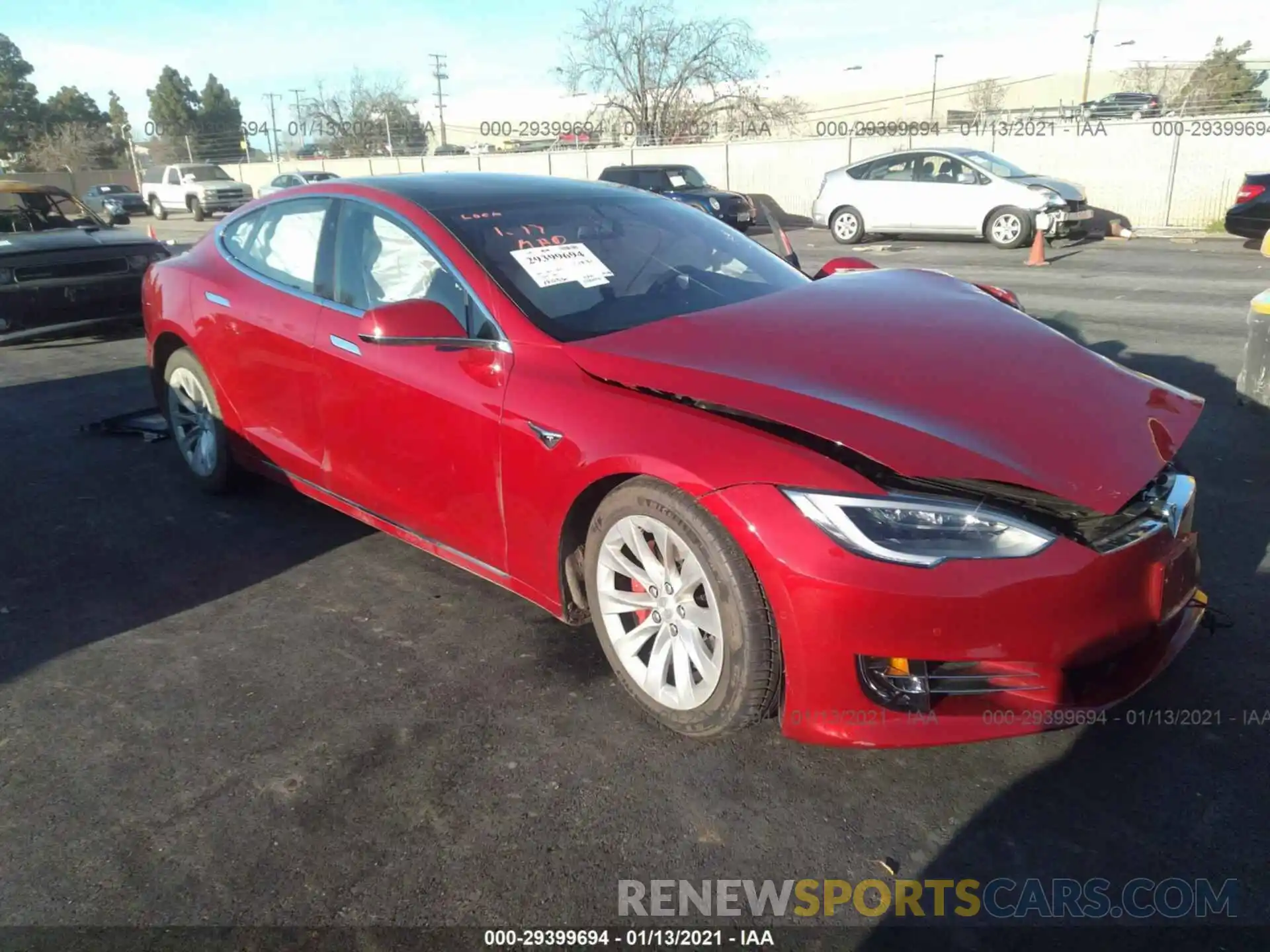 1 Photograph of a damaged car 5YJSA1E46KF341415 TESLA MODEL S 2019