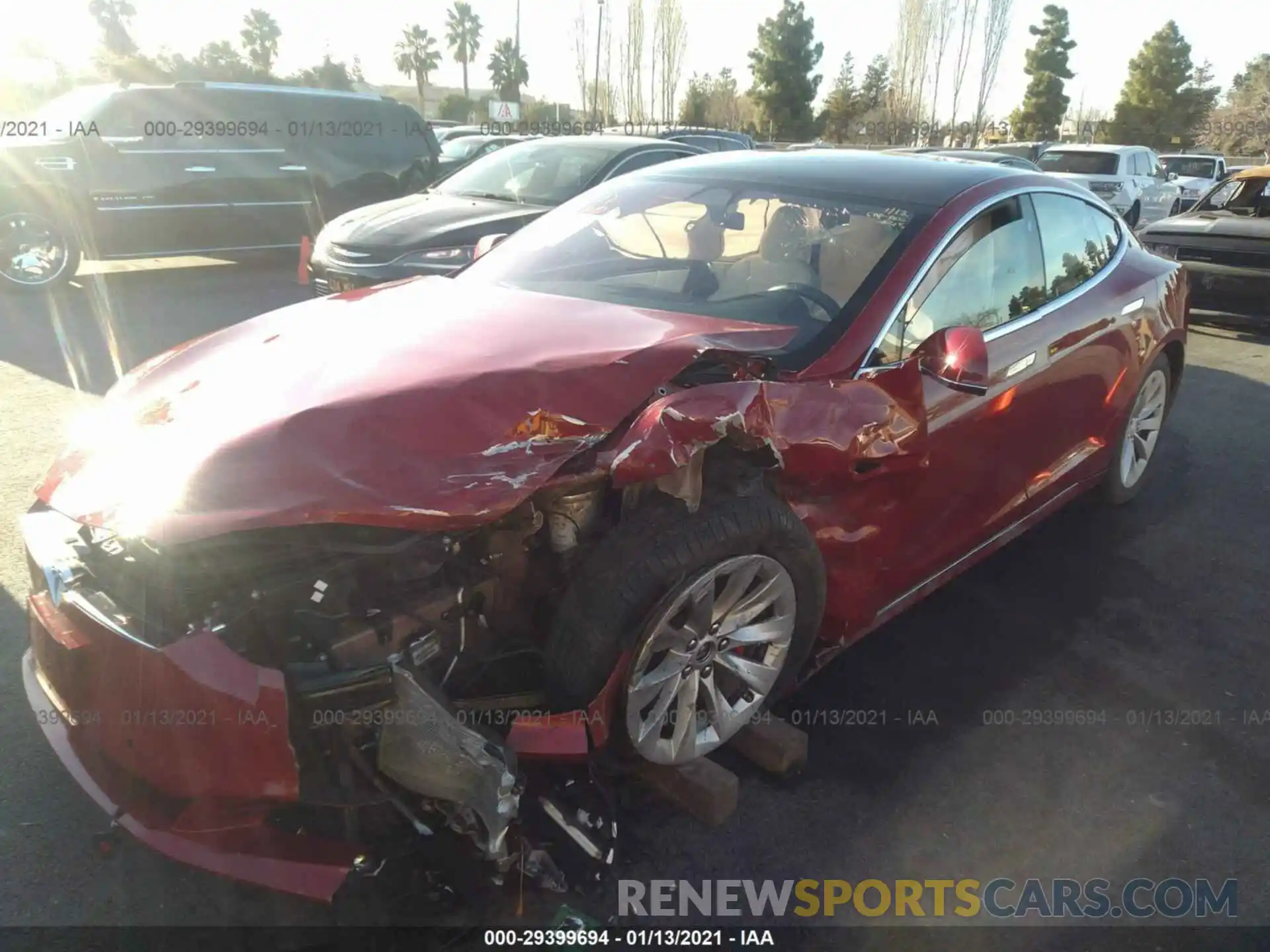 2 Photograph of a damaged car 5YJSA1E46KF341415 TESLA MODEL S 2019