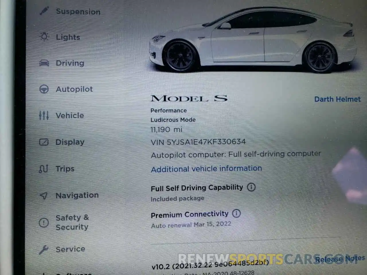 8 Photograph of a damaged car 5YJSA1E47KF330634 TESLA MODEL S 2019