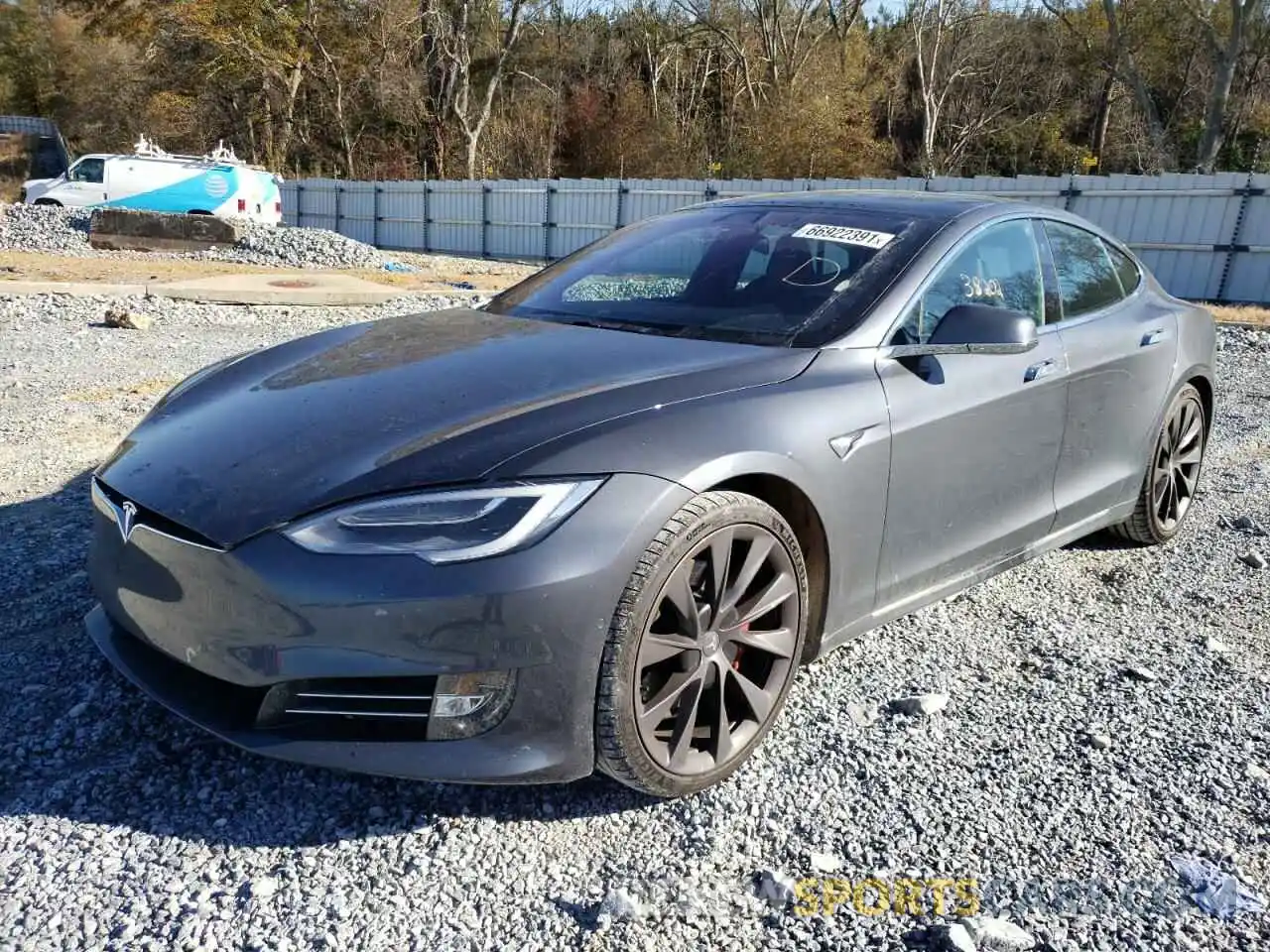 2 Photograph of a damaged car 5YJSA1E49KF343658 TESLA MODEL S 2019