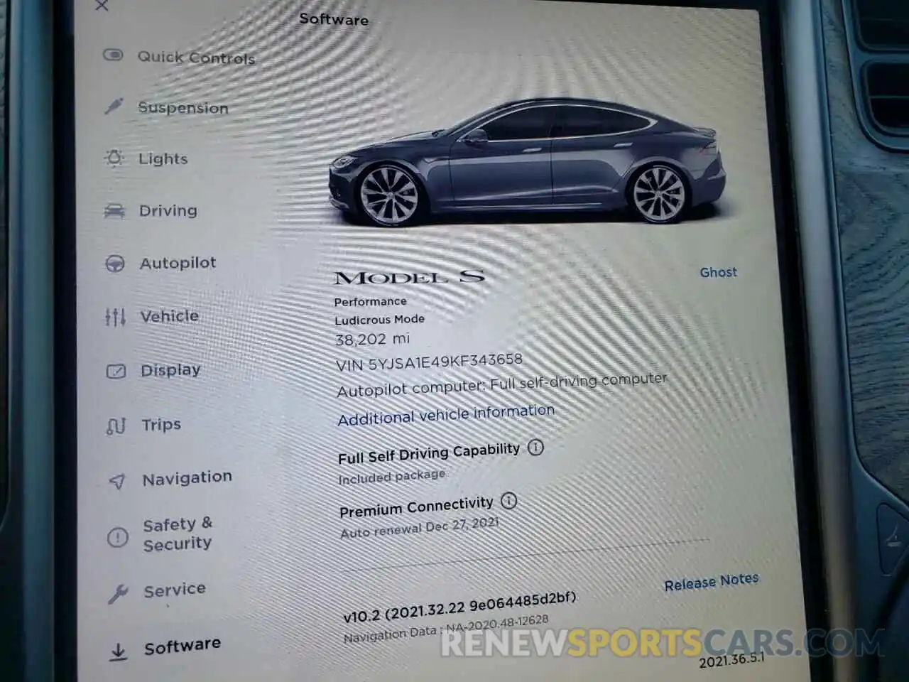 8 Photograph of a damaged car 5YJSA1E49KF343658 TESLA MODEL S 2019