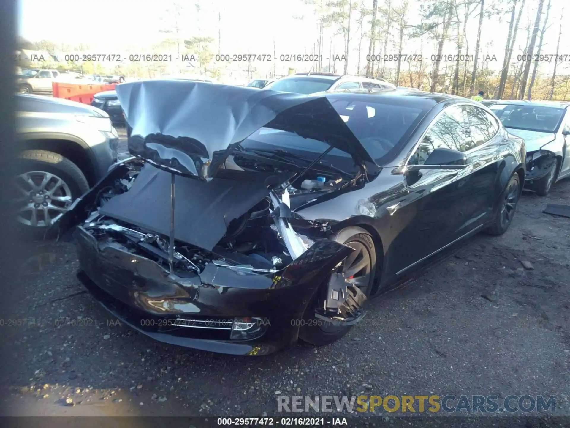 2 Photograph of a damaged car 5YJSA1E4XKF330370 TESLA MODEL S 2019