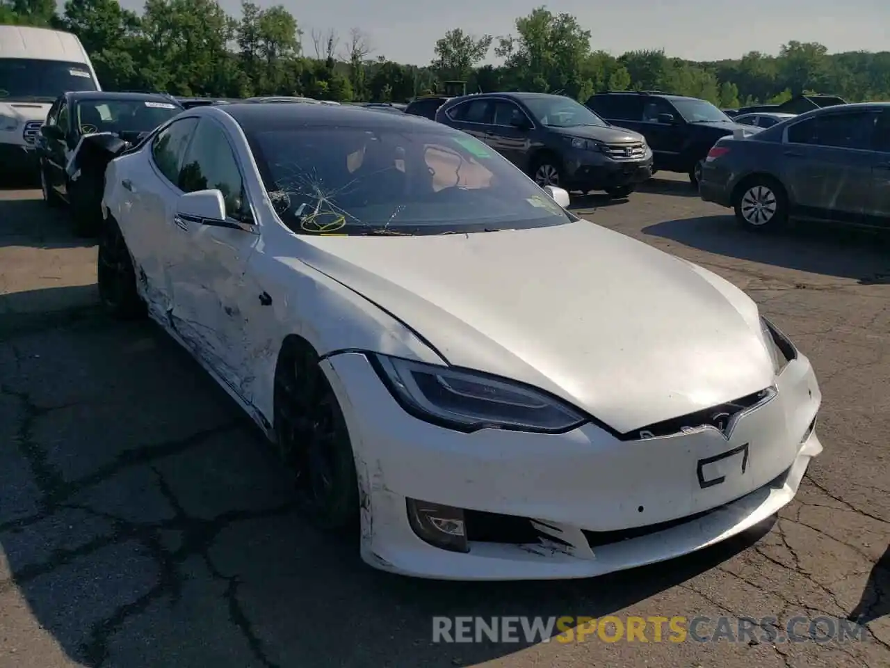 1 Photograph of a damaged car 5YJSA1E4XKF344172 TESLA MODEL S 2019