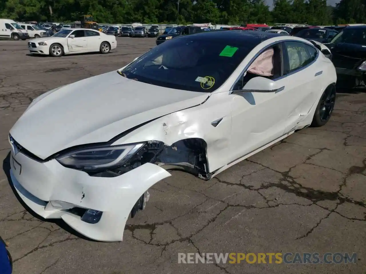 2 Photograph of a damaged car 5YJSA1E4XKF344172 TESLA MODEL S 2019