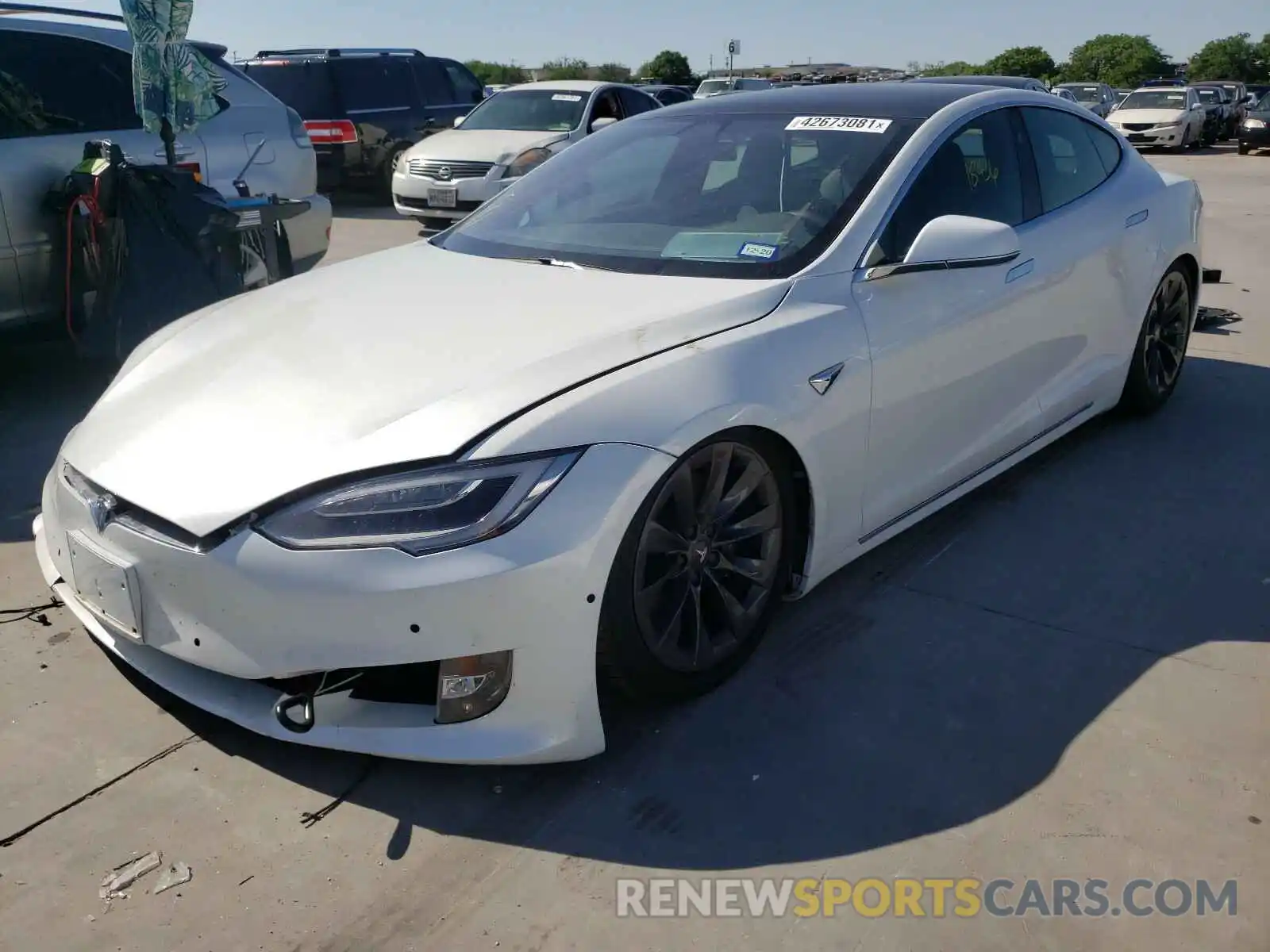 2 Photograph of a damaged car 5YJSA1E20LF354810 TESLA MODEL S 2020