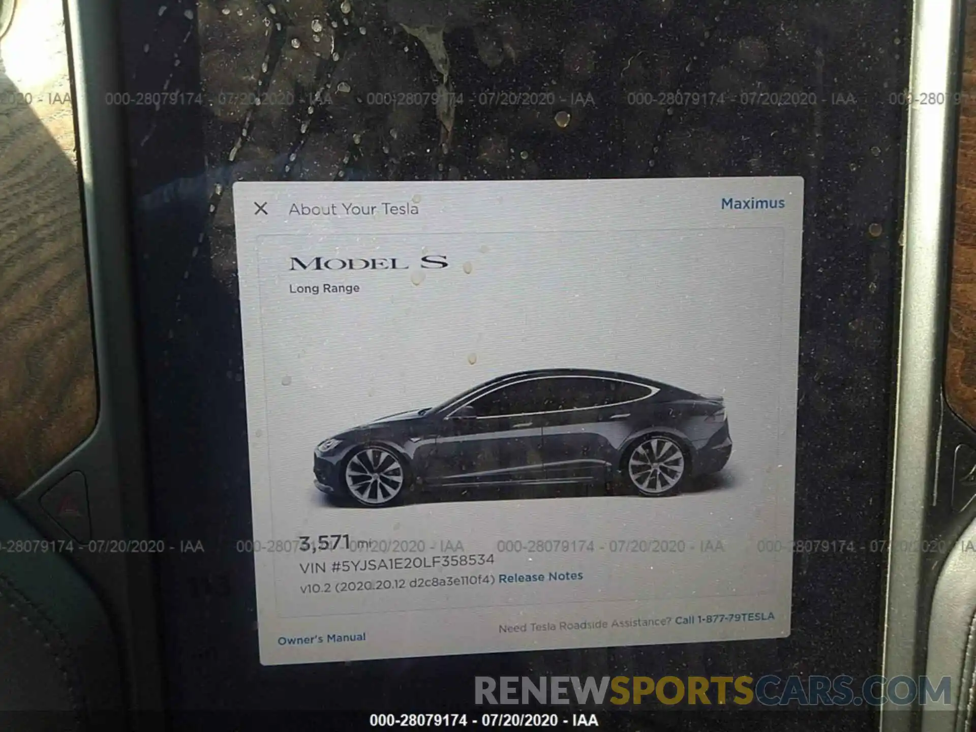 7 Photograph of a damaged car 5YJSA1E20LF358534 TESLA MODEL S 2020