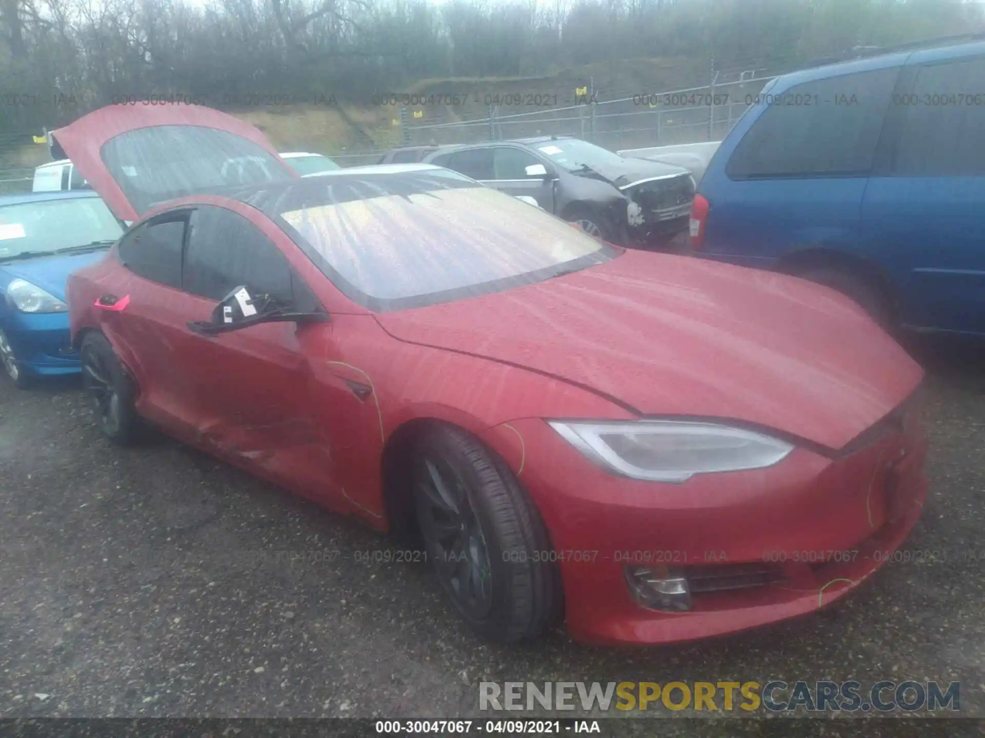 1 Photograph of a damaged car 5YJSA1E20LF359490 TESLA MODEL S 2020